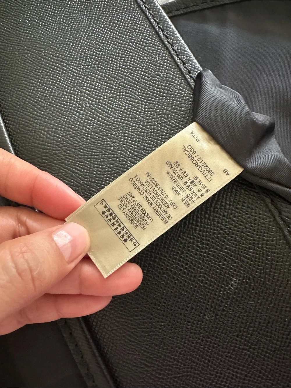 Burberry Black and Gray Check Cross Body Bag for Men